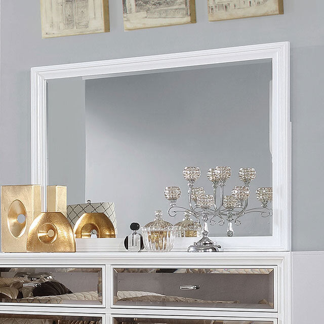  Furniture of America Golva Dresser Mirror CM7295WH-M IMAGE 2