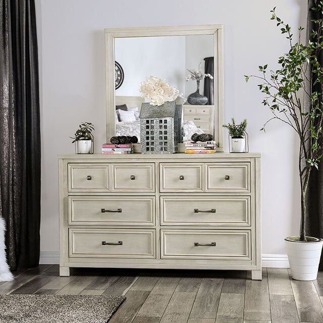  Furniture of America Tywyn 6-Drawer Dresser CM7365WH-D IMAGE 1