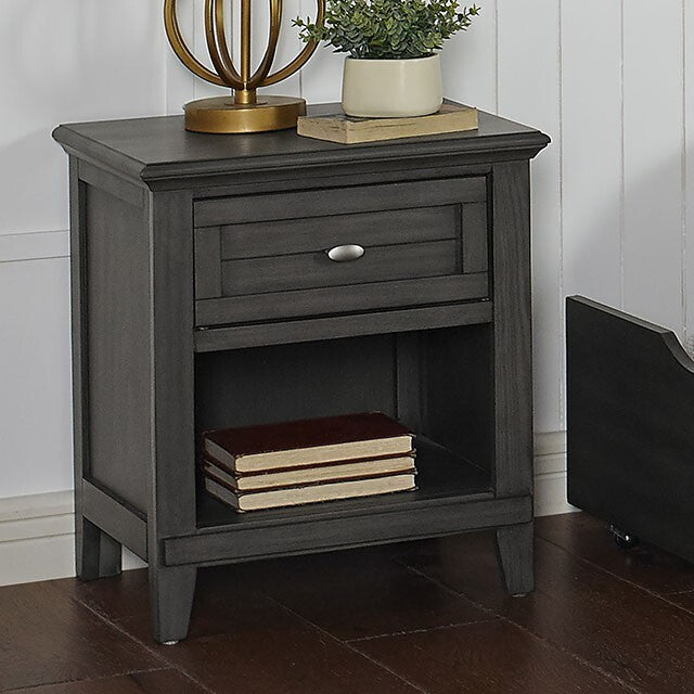  Furniture of America Brogan 1-Drawer Kids Nightstand CM7517GY-N IMAGE 1