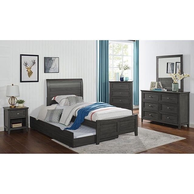  Furniture of America Brogan Twin Bed CM7517GY-T-BED IMAGE 2