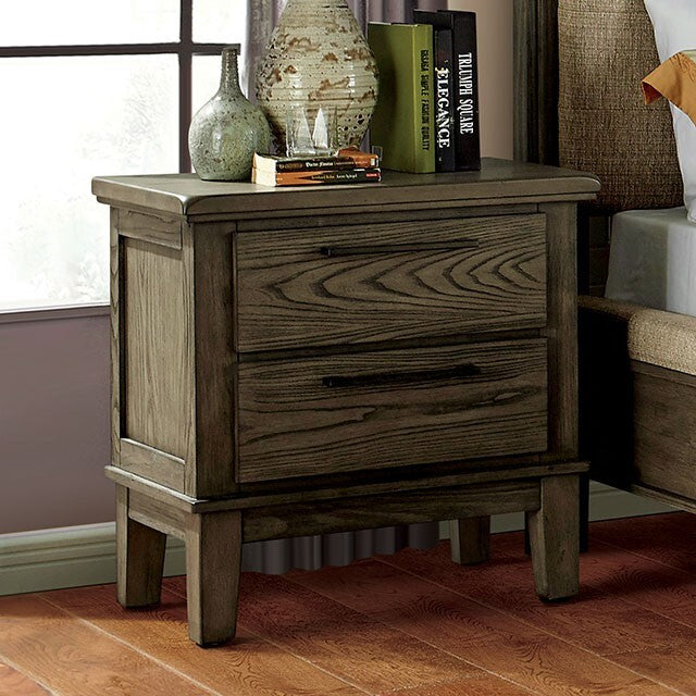  Furniture of America Berenice 2-Drawer Nightstand CM7528GY-N IMAGE 1