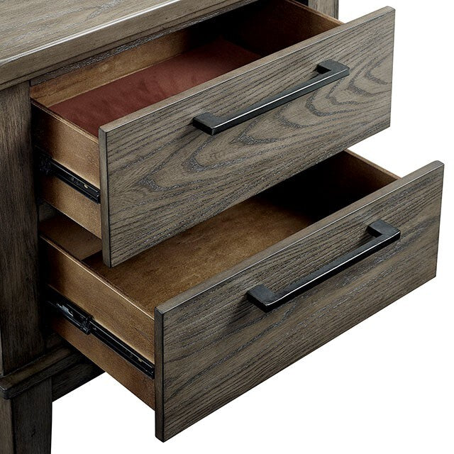  Furniture of America Berenice 2-Drawer Nightstand CM7528GY-N IMAGE 2