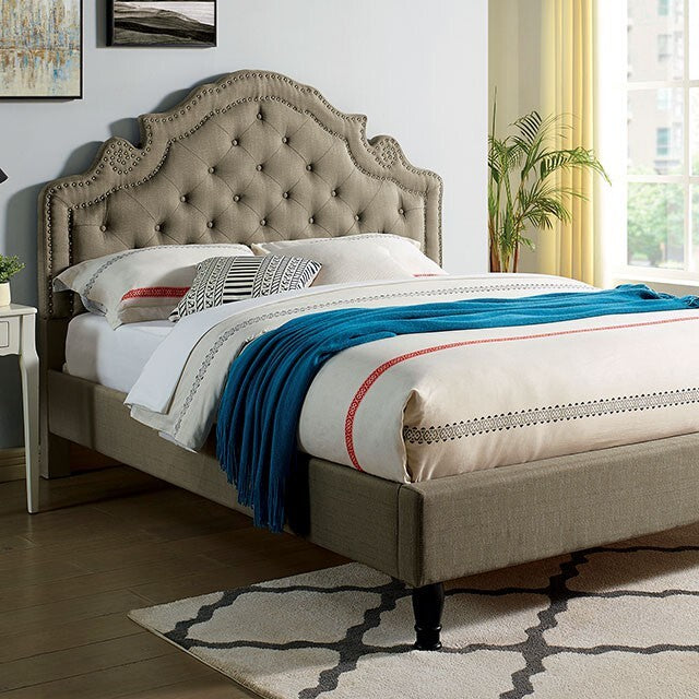Furniture of America Aubree CM7537GY-EK-BED E.King Bed IMAGE 1