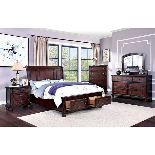 Furniture of America Wells California King Bed CM7548CH-DR-CK-BED IMAGE 2