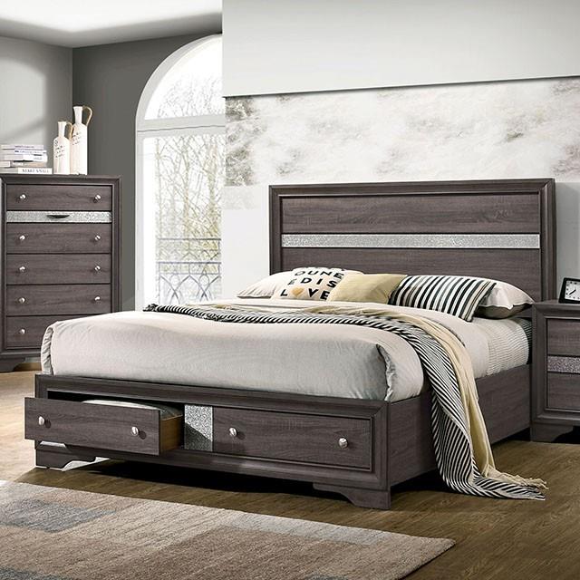 Furniture of America Chrissy CM7552GY-EK-BED E.King Bed IMAGE 1