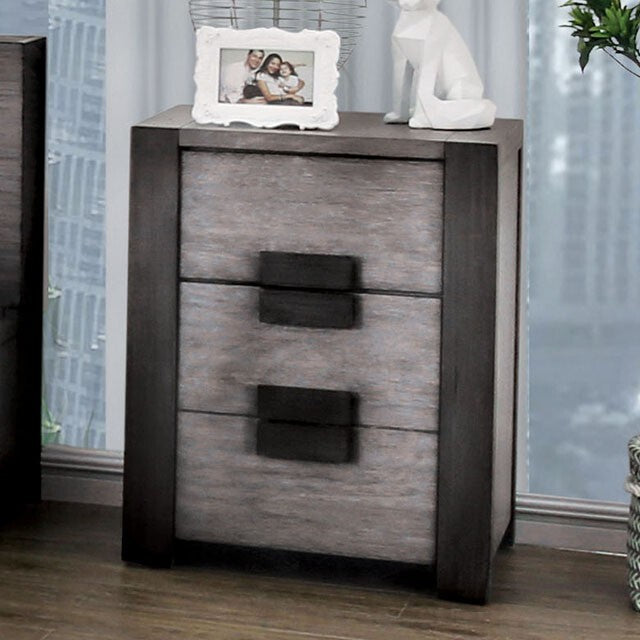  Furniture of America Janeiro 3-Drawer Nightstand CM7628GY-N IMAGE 1