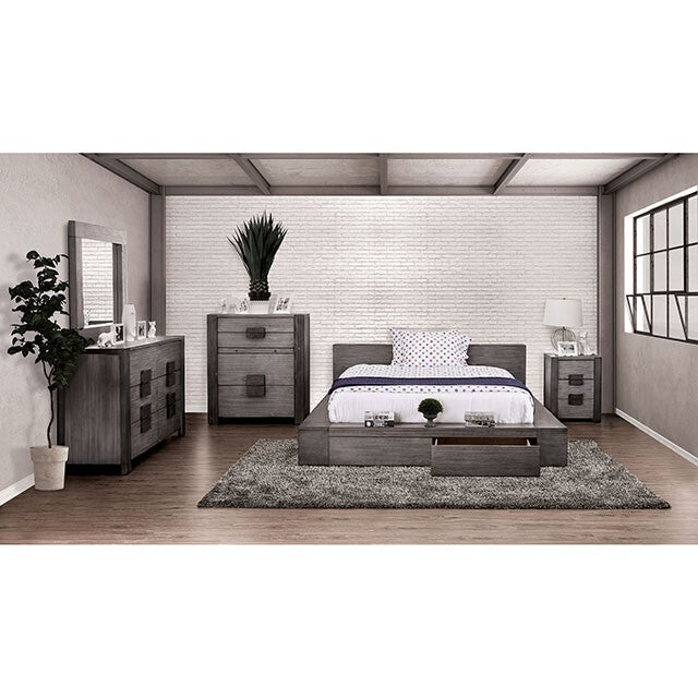  Furniture of America Janeiro California King Bed CM7629GY-CK-BED IMAGE 2