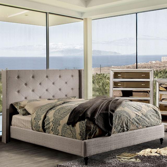 Furniture of America Anabelle CM7677GY-EK-BED-VN E.King Bed IMAGE 1