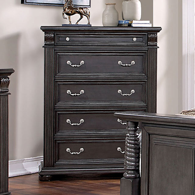  Furniture of America Esperia 5-Drawer Chest CM7711GY-C IMAGE 1