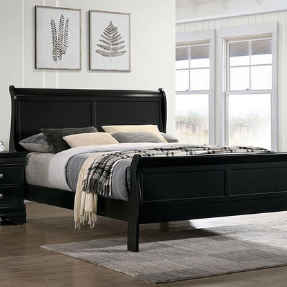  Furniture of America Louis Philippe King Sleigh Bed CM7966BK-EK-BED IMAGE 1