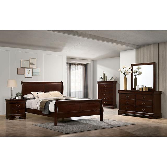  Furniture of America Louis Philippe California King Sleigh Bed CM7966CH-CK-BED IMAGE 2