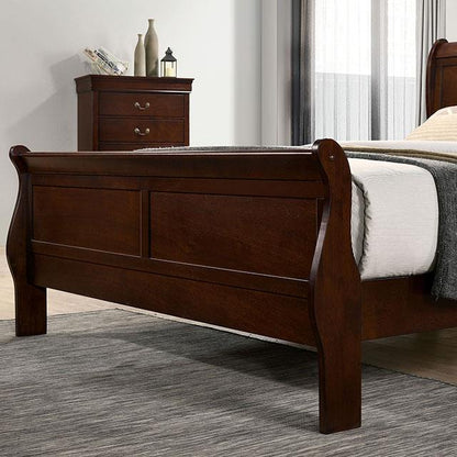  Furniture of America Louis Philippe Queen Sleigh Bed CM7966CH-Q-BED IMAGE 3