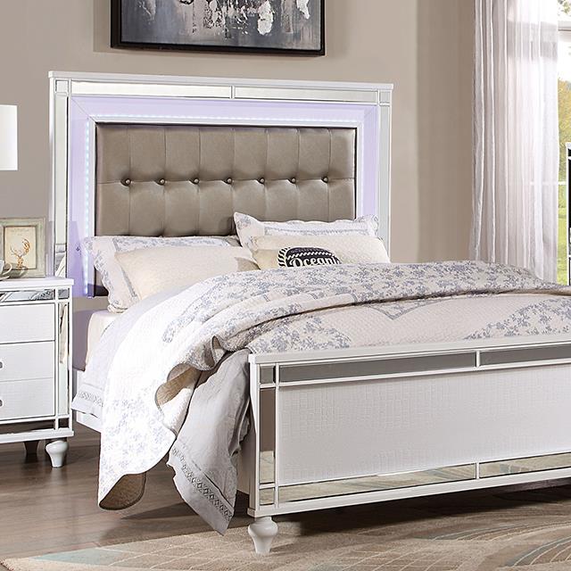 Furniture of America Brachium CM7977WH-CK-BED Cal.King Bed IMAGE 1