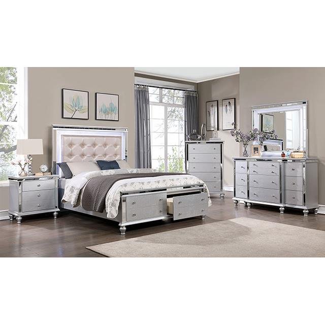  Furniture of America Bellinzona King Panel Bed with Storage CM7992EK-BED IMAGE 3