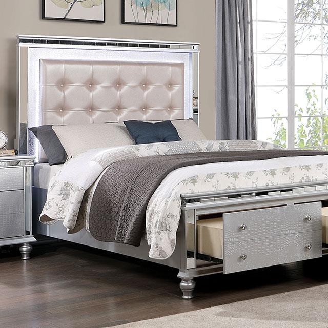  Furniture of America Bellinzona Queen Upholstered Panel Bed with Storage CM7992Q-BED IMAGE 1