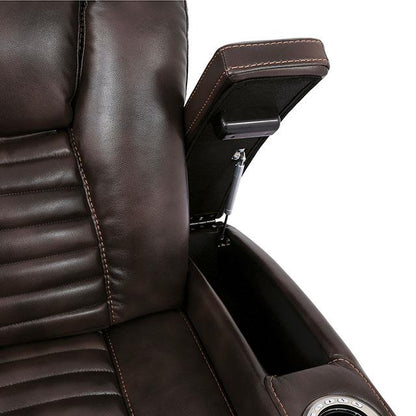  Furniture of America Abrielle Power Reclining Leather Look Loveseat CM9902-LV IMAGE 2