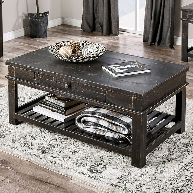  Furniture of America McAllen Coffee Table EM4009BK-C IMAGE 1