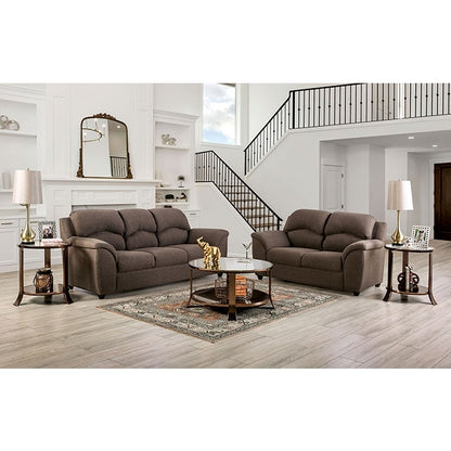  Furniture of America Meyrin Stationary Fabric Loveseat EM6720BR-LV IMAGE 2