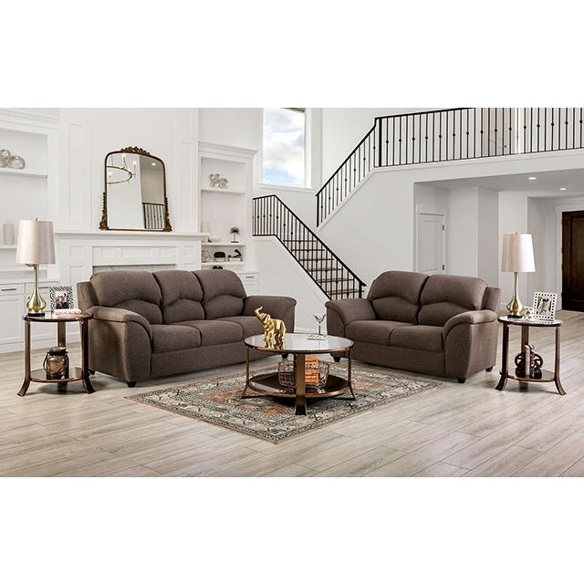  Furniture of America Meyrin Stationary Fabric Sofa EM6720BR-SF IMAGE 2