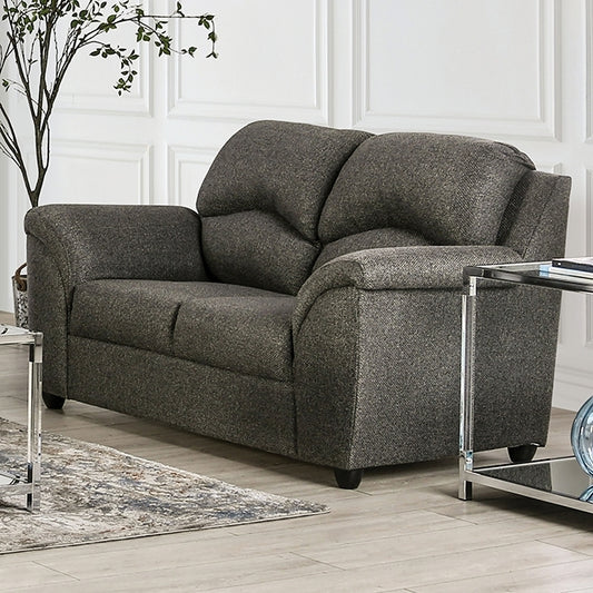  Furniture of America Meyrin Stationary Fabric Loveseat EM6720DG-LV IMAGE 1