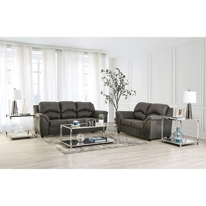  Furniture of America Meyrin Stationary Fabric Loveseat EM6720DG-LV IMAGE 2