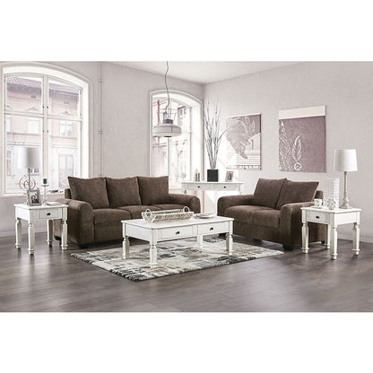  Furniture of America Dagmar Stationary Fabric Loveseat EM6723BR-LV IMAGE 2
