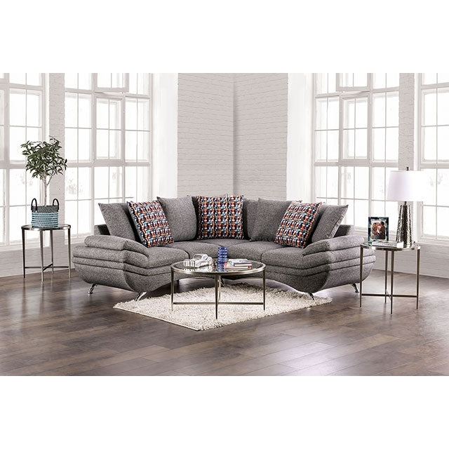  Furniture of America Reinach Fabric Sectional EM6751GY-SECT IMAGE 1