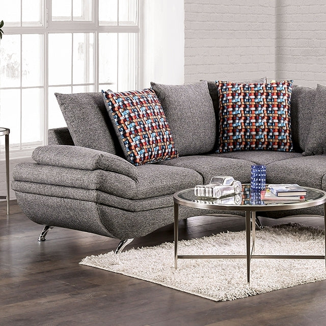  Furniture of America Reinach Fabric Sectional EM6751GY-SECT IMAGE 2