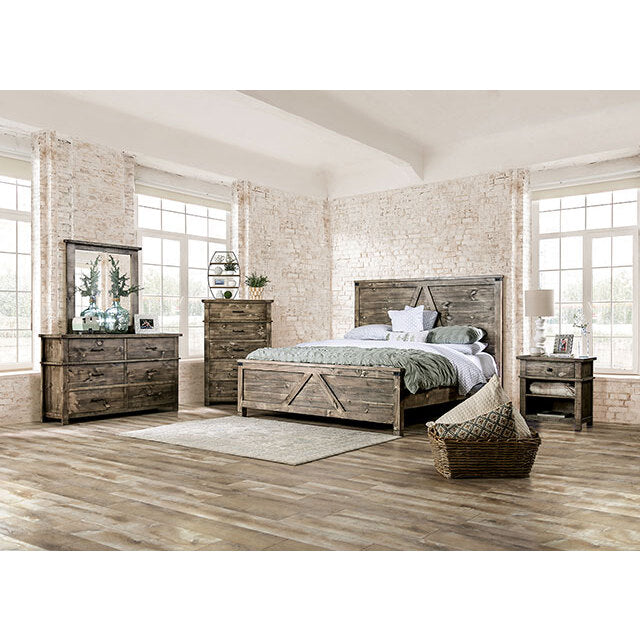  Furniture of America Woodburn 5-Drawer Chest EM7071BR-C IMAGE 2