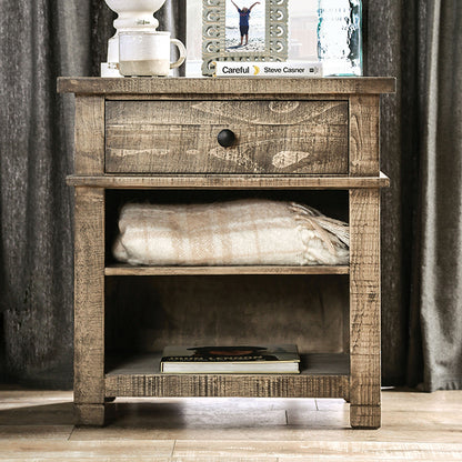  Furniture of America Woodburn 1-Drawer Nightstand EM7071BR-N IMAGE 3