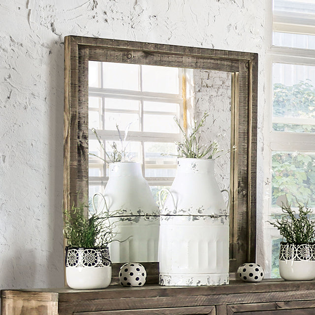  Furniture of America Oakridge Dresser Mirror EM7074BR-M IMAGE 1