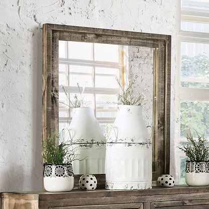  Furniture of America Oakridge Dresser Mirror EM7074BR-M IMAGE 1