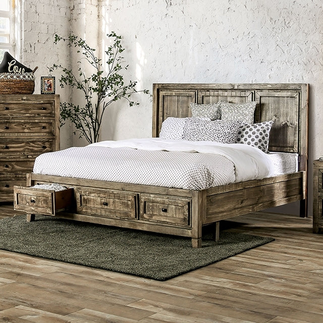 Furniture of America Oakridge EM7074BR-Q-BED Queen Bed IMAGE 1