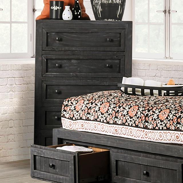  Furniture of America Oakridge 5-Drawer Chest EM7074DG-C IMAGE 1