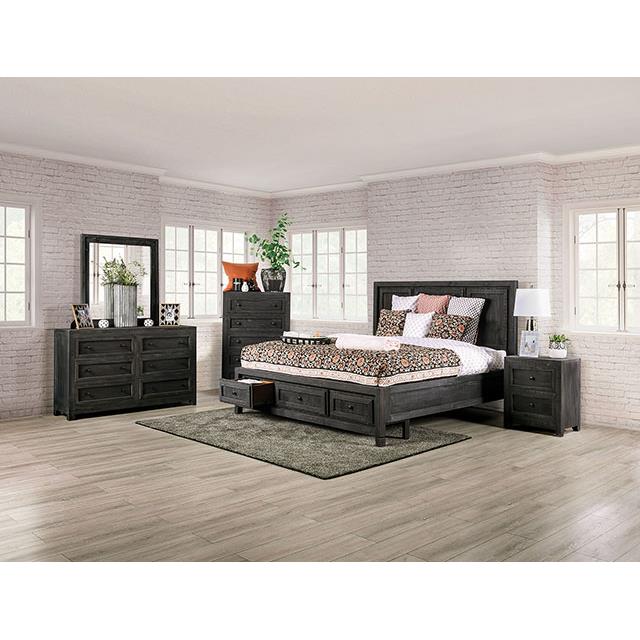  Furniture of America Oakridge 5-Drawer Chest EM7074DG-C IMAGE 2