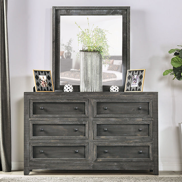  Furniture of America Oakridge 6-Drawer Dresser EM7074DG-D IMAGE 3