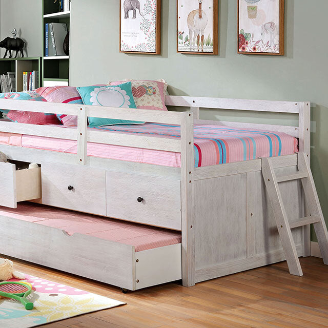  Furniture of America Anisa FOA-BK651WH-BED Twin Loft Bed IMAGE 1