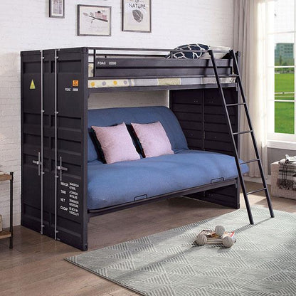  Furniture of America Lafray FOA-BK652BK-BED Twin Bunk w/ Futon Base IMAGE 1
