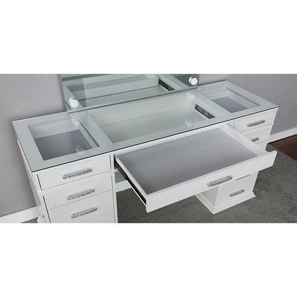 Furniture of America Valentina FOA-DK5682WH-PK Vanity Set IMAGE 2