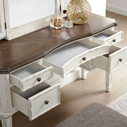  Furniture of America Drucilla Vanity Set FOA-DK930WH-PK IMAGE 2