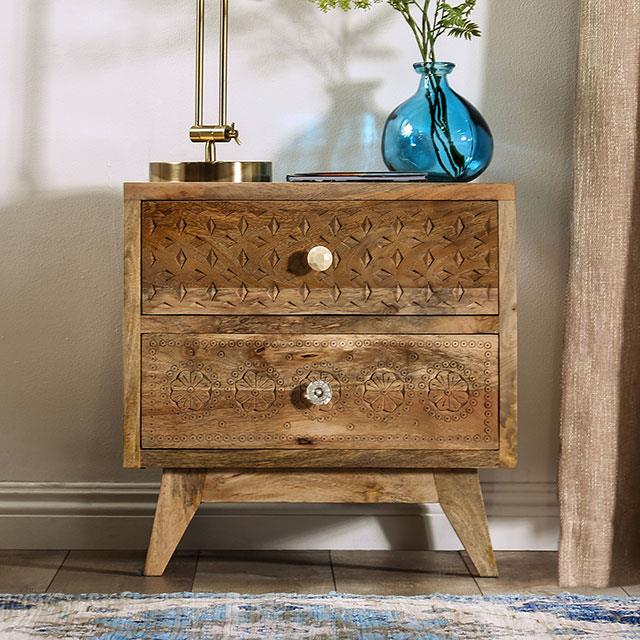  Furniture of America Blanchefleur 2-Drawer Nightstand FOA51005 IMAGE 1