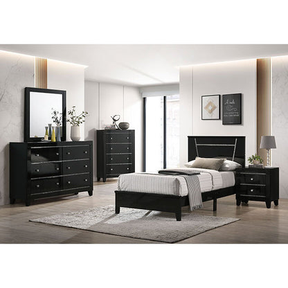  Furniture of America Magdeburg FOA7038BK-T Twin Bed IMAGE 2