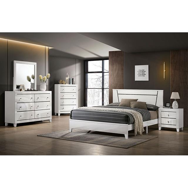 Furniture of America Magdeburg FOA7038WH-CK Cal.King Bed IMAGE 2