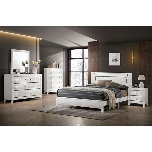  Furniture of America Magdeburg Full Bed FOA7038WH-F IMAGE 2