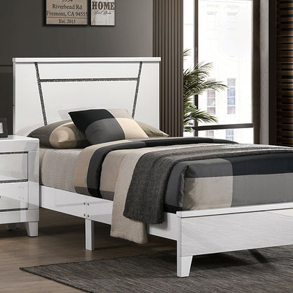  Furniture of America Magdeburg Twin Bed FOA7038WH-T IMAGE 1