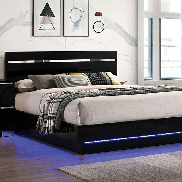 Furniture of America Erlach FOA7189BK-Q-BED Queen Bed IMAGE 1