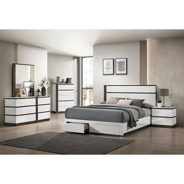 Furniture of America Birsfelden FOA7225WH-DR-Q-BED Queen Bed IMAGE 2