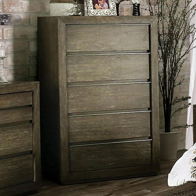  Furniture of America Bridgewater 5-Drawer Chest FOA7490C IMAGE 1