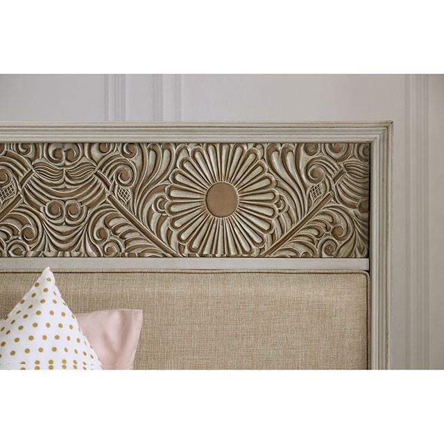  Furniture of America Jakarta King Upholstered Panel Bed FOA7882EK-BED IMAGE 4