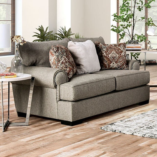  Furniture of America Debora Stationary Fabric Loveseat SM1298-LV IMAGE 1